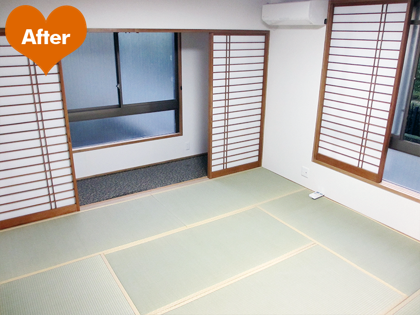 キッチンと壁紙クロス・畳・フローリング一新工事　雰囲気ある空間　-川崎市幸区